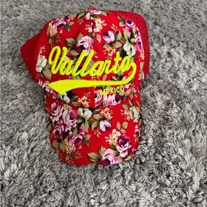 Floral Red Kids Cap